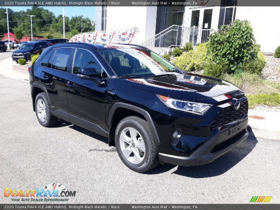 2020 Toyota RAV4 XLE AWD Hybrid Midnight Black Metallic / Black Photo #25