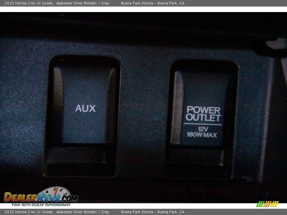 2015 Honda Civic LX Sedan Alabaster Silver Metallic / Gray Photo #16