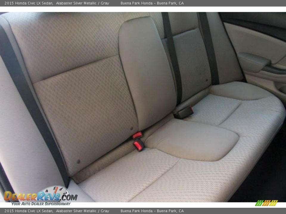 2015 Honda Civic LX Sedan Alabaster Silver Metallic / Gray Photo #21
