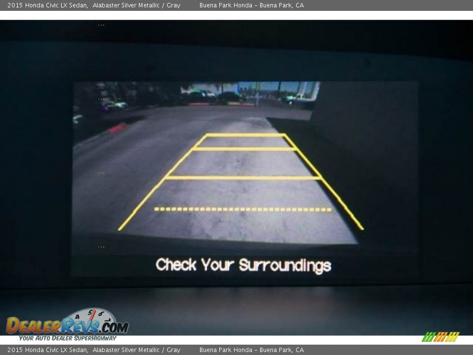 2015 Honda Civic LX Sedan Alabaster Silver Metallic / Gray Photo #25