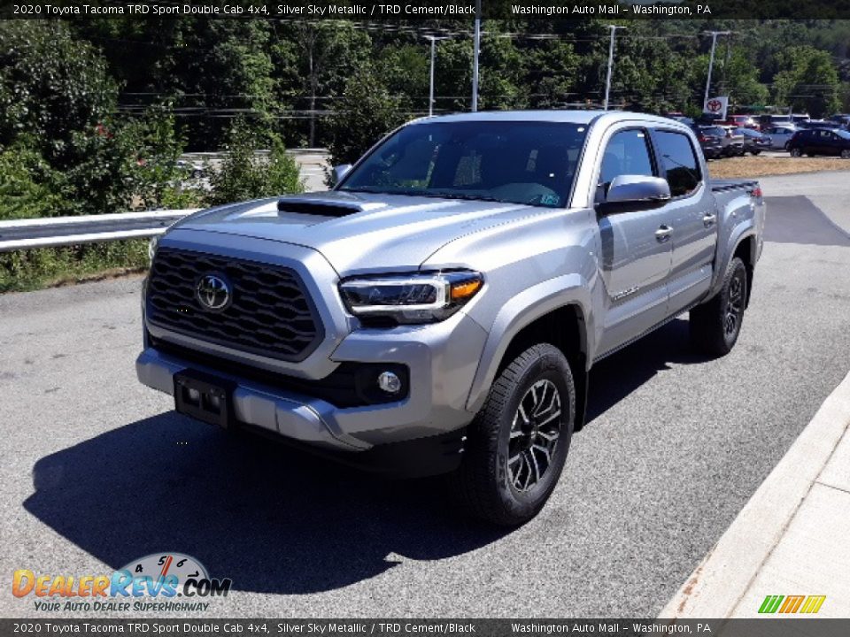 2020 Toyota Tacoma TRD Sport Double Cab 4x4 Silver Sky Metallic / TRD Cement/Black Photo #20