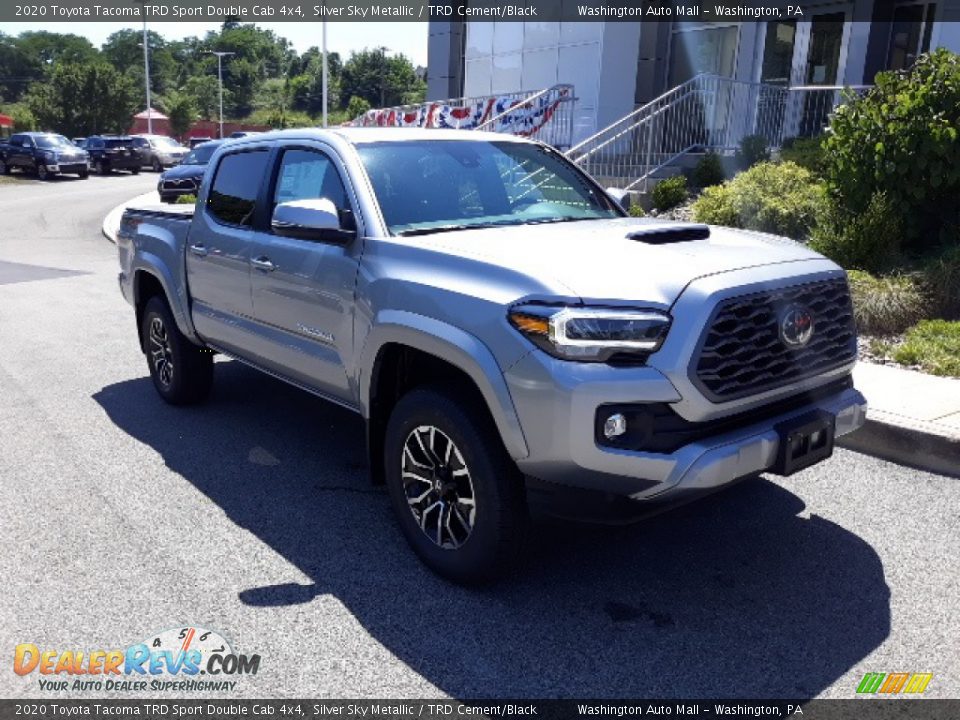 2020 Toyota Tacoma TRD Sport Double Cab 4x4 Silver Sky Metallic / TRD Cement/Black Photo #22