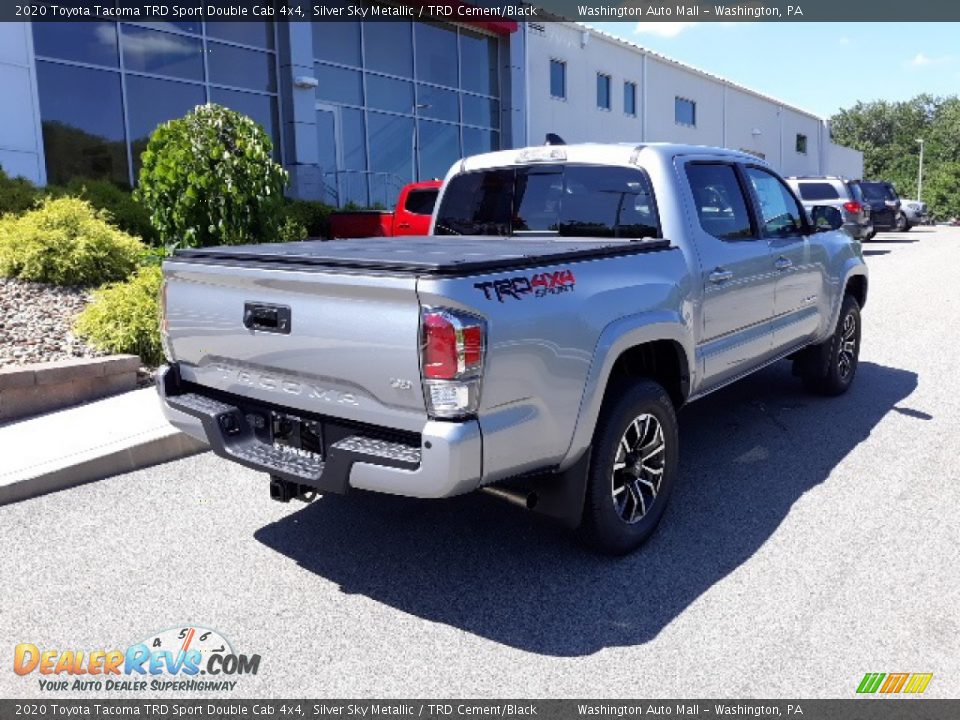 2020 Toyota Tacoma TRD Sport Double Cab 4x4 Silver Sky Metallic / TRD Cement/Black Photo #24