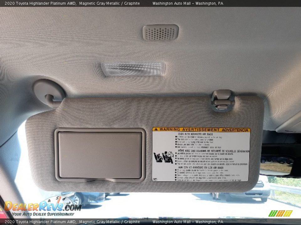 2020 Toyota Highlander Platinum AWD Magnetic Gray Metallic / Graphite Photo #20