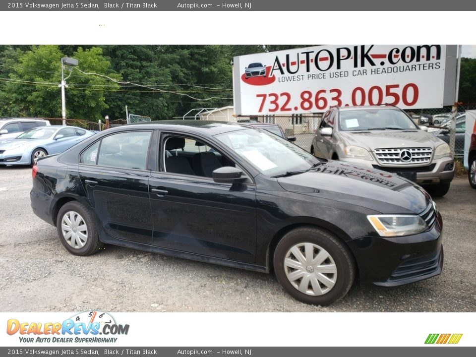 2015 Volkswagen Jetta S Sedan Black / Titan Black Photo #2