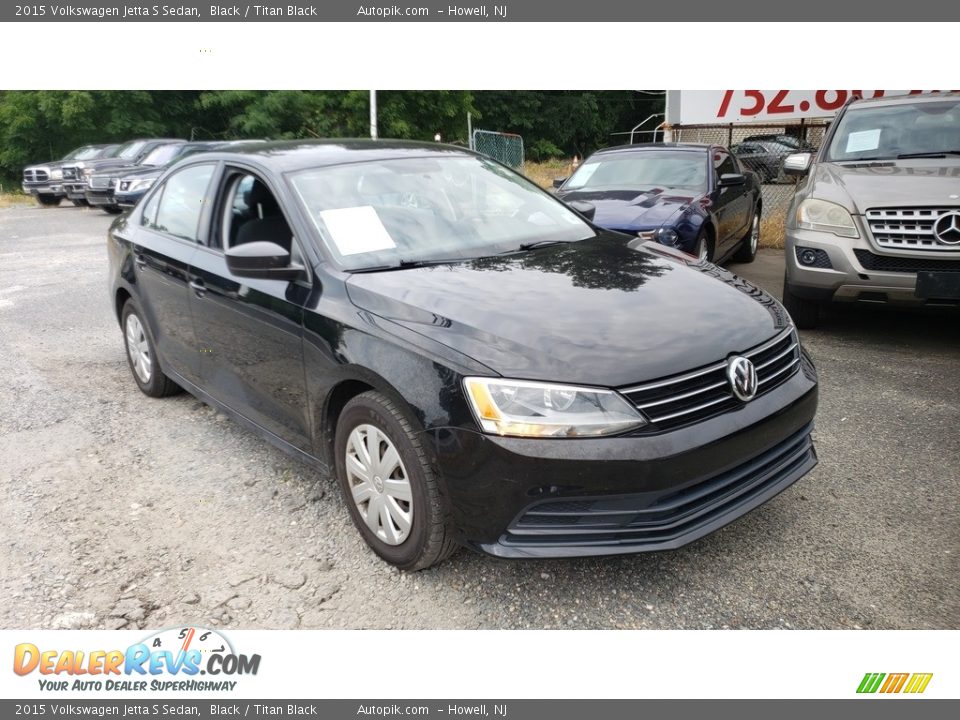 2015 Volkswagen Jetta S Sedan Black / Titan Black Photo #3