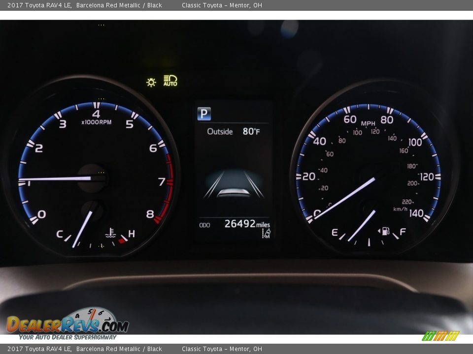 2017 Toyota RAV4 LE Barcelona Red Metallic / Black Photo #7