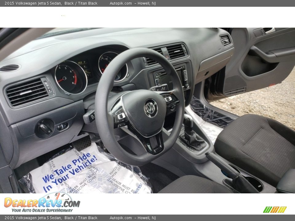 2015 Volkswagen Jetta S Sedan Black / Titan Black Photo #16