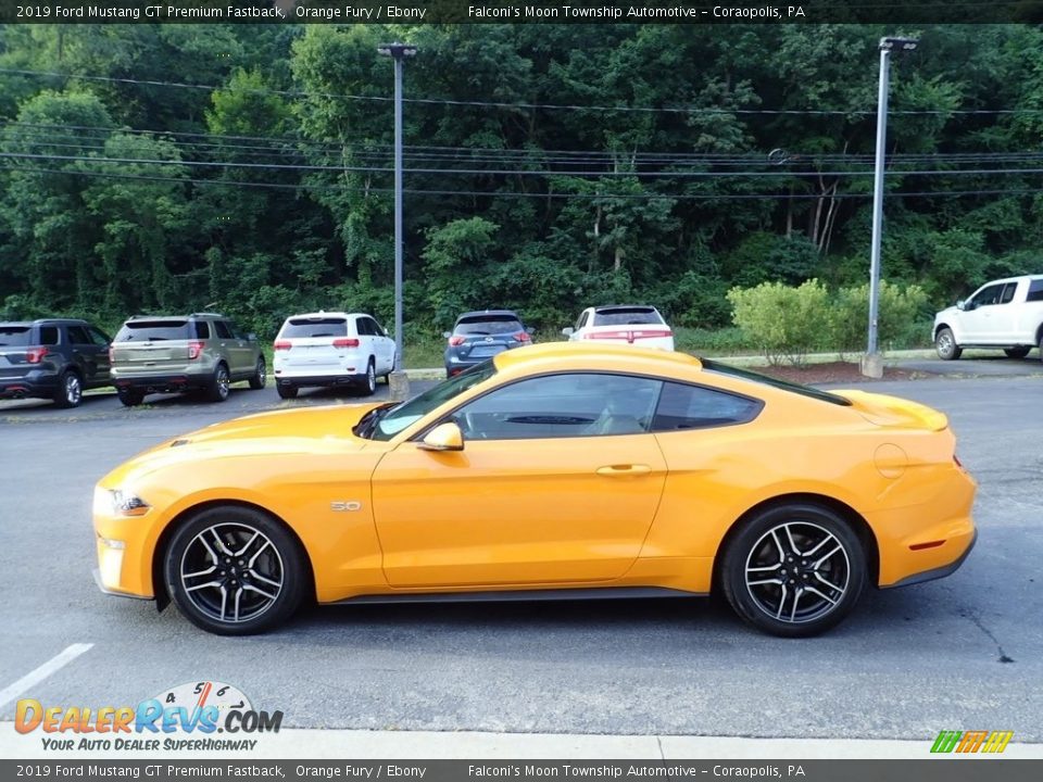 Orange Fury 2019 Ford Mustang GT Premium Fastback Photo #5
