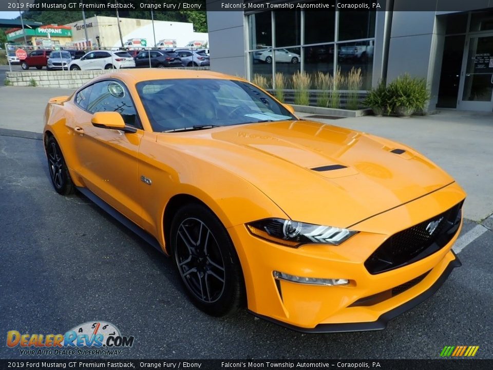 Orange Fury 2019 Ford Mustang GT Premium Fastback Photo #8