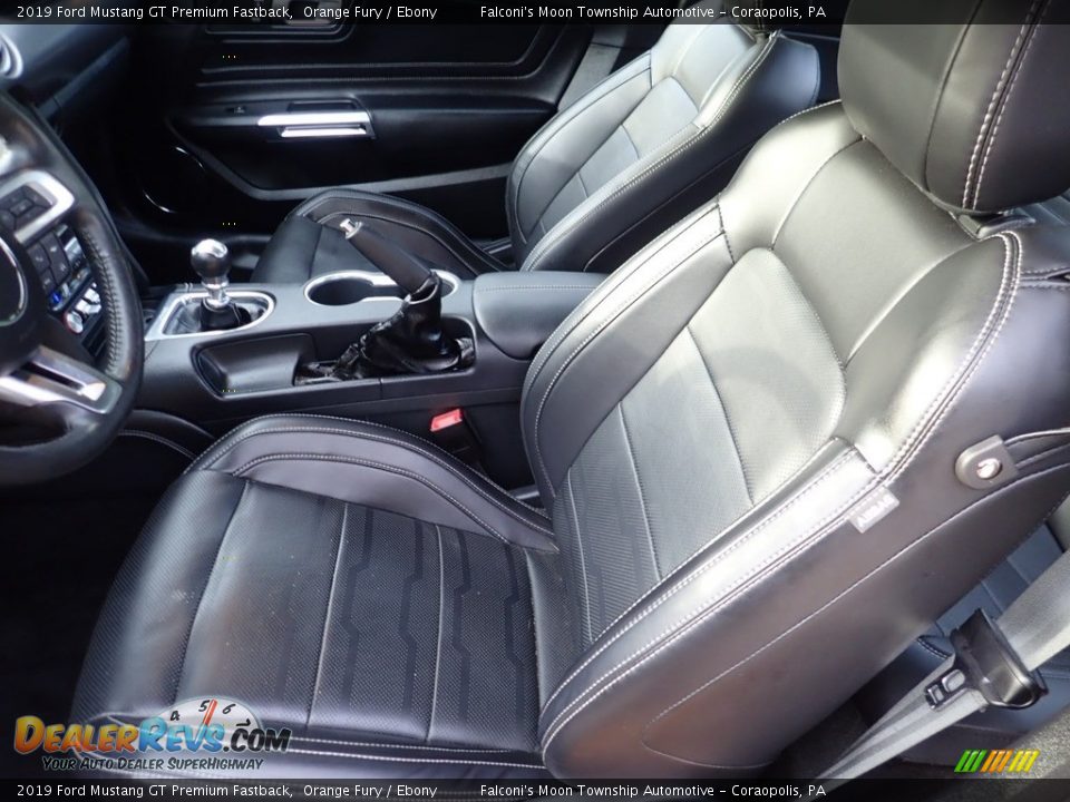Front Seat of 2019 Ford Mustang GT Premium Fastback Photo #15
