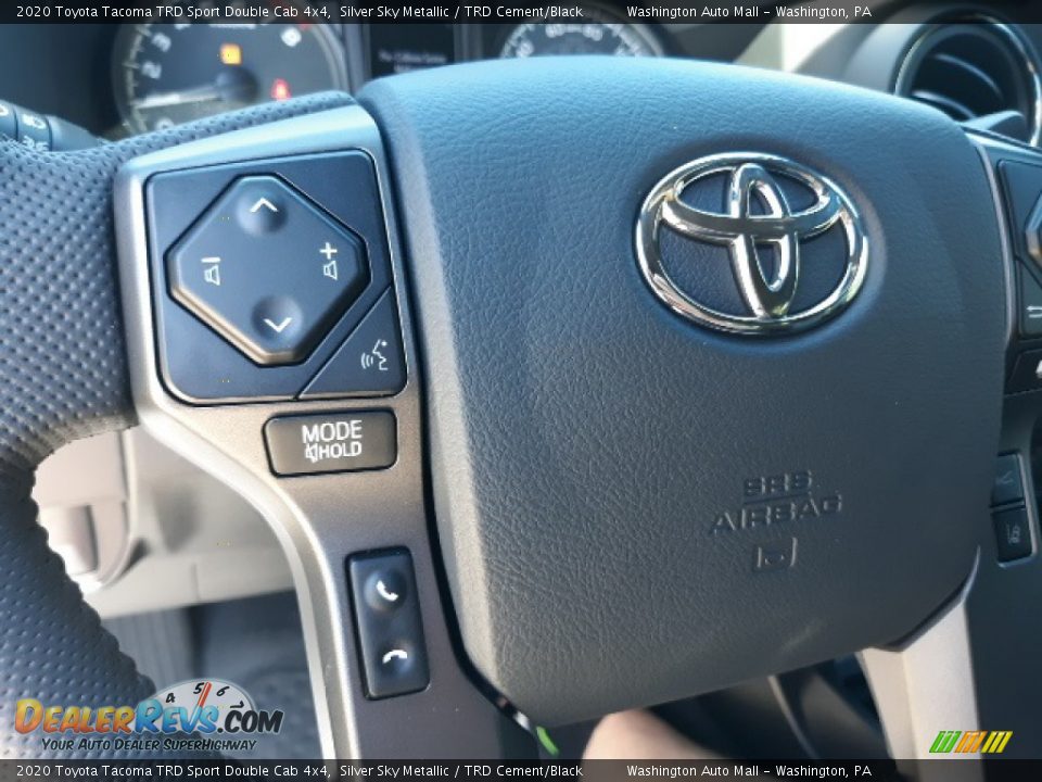2020 Toyota Tacoma TRD Sport Double Cab 4x4 Silver Sky Metallic / TRD Cement/Black Photo #8