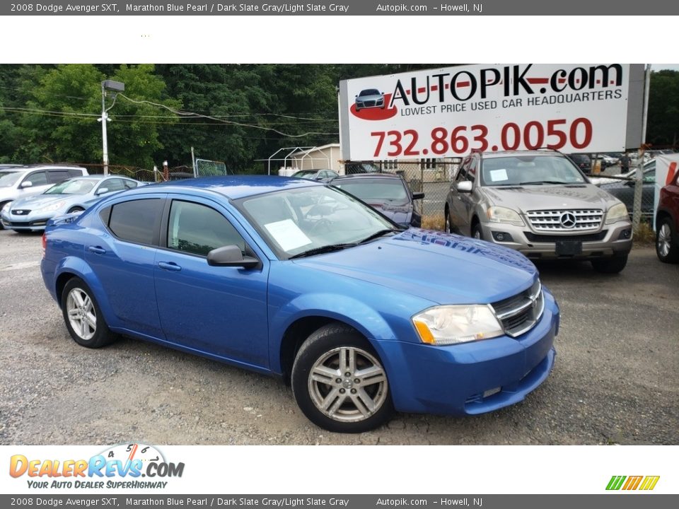 2008 Dodge Avenger SXT Marathon Blue Pearl / Dark Slate Gray/Light Slate Gray Photo #1
