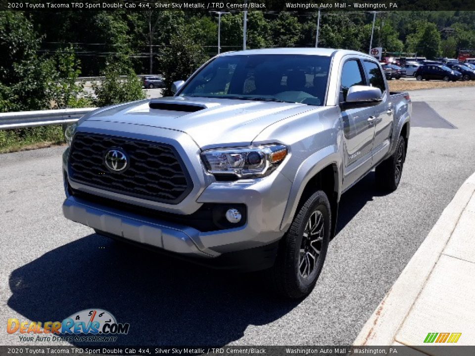 2020 Toyota Tacoma TRD Sport Double Cab 4x4 Silver Sky Metallic / TRD Cement/Black Photo #24