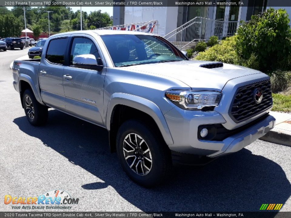 2020 Toyota Tacoma TRD Sport Double Cab 4x4 Silver Sky Metallic / TRD Cement/Black Photo #26