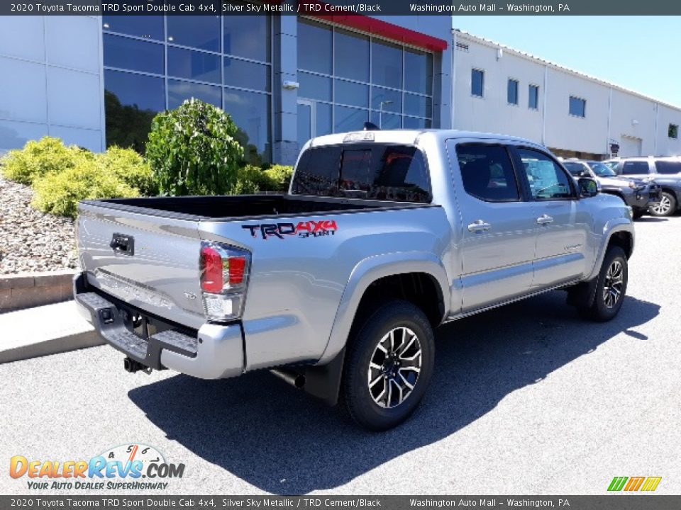 2020 Toyota Tacoma TRD Sport Double Cab 4x4 Silver Sky Metallic / TRD Cement/Black Photo #28