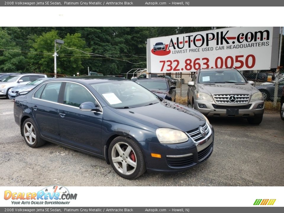 2008 Volkswagen Jetta SE Sedan Platinum Grey Metallic / Anthracite Black Photo #2