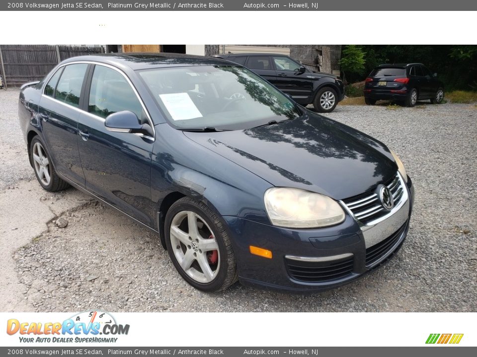 2008 Volkswagen Jetta SE Sedan Platinum Grey Metallic / Anthracite Black Photo #3