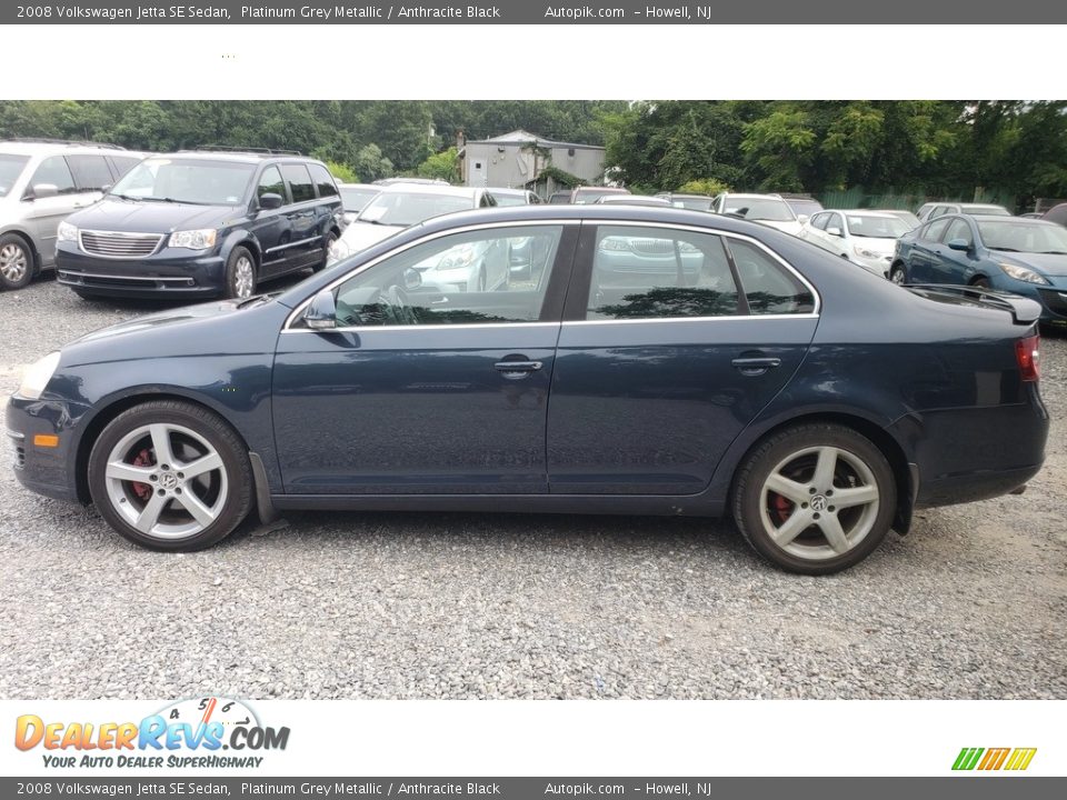 2008 Volkswagen Jetta SE Sedan Platinum Grey Metallic / Anthracite Black Photo #6