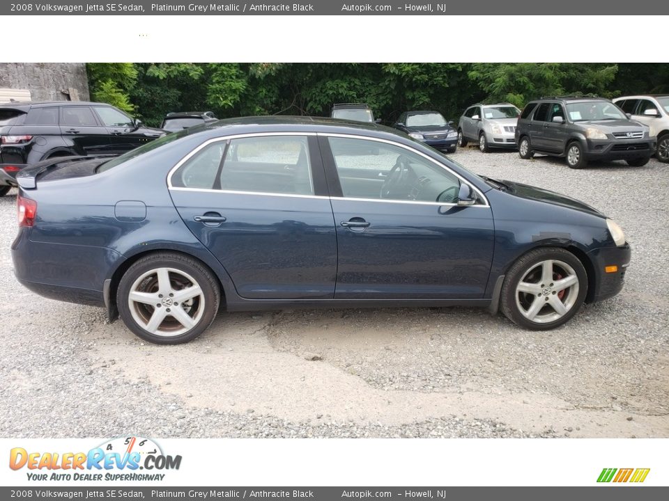 2008 Volkswagen Jetta SE Sedan Platinum Grey Metallic / Anthracite Black Photo #10