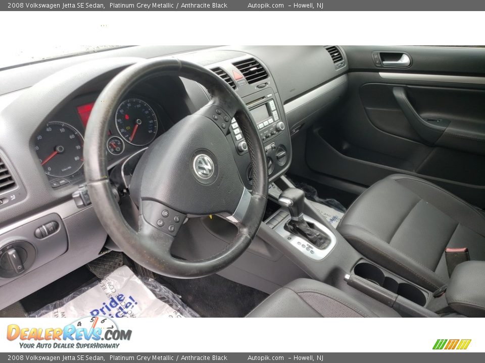 2008 Volkswagen Jetta SE Sedan Platinum Grey Metallic / Anthracite Black Photo #18