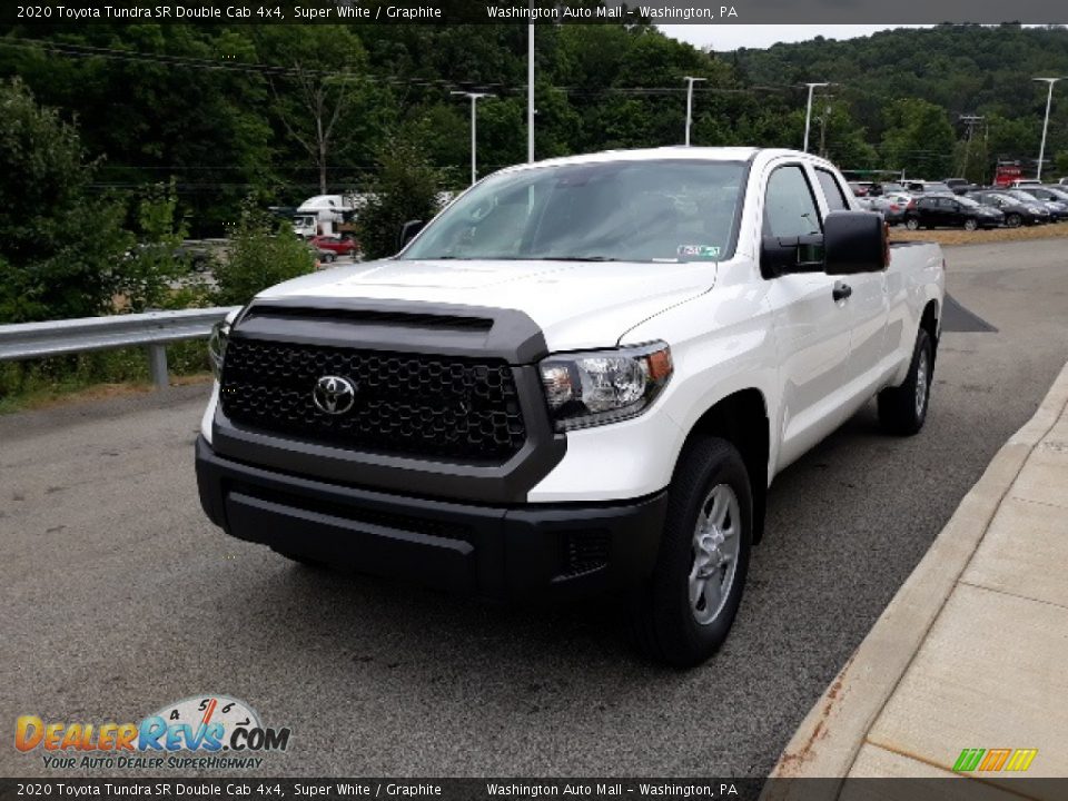 2020 Toyota Tundra SR Double Cab 4x4 Super White / Graphite Photo #23