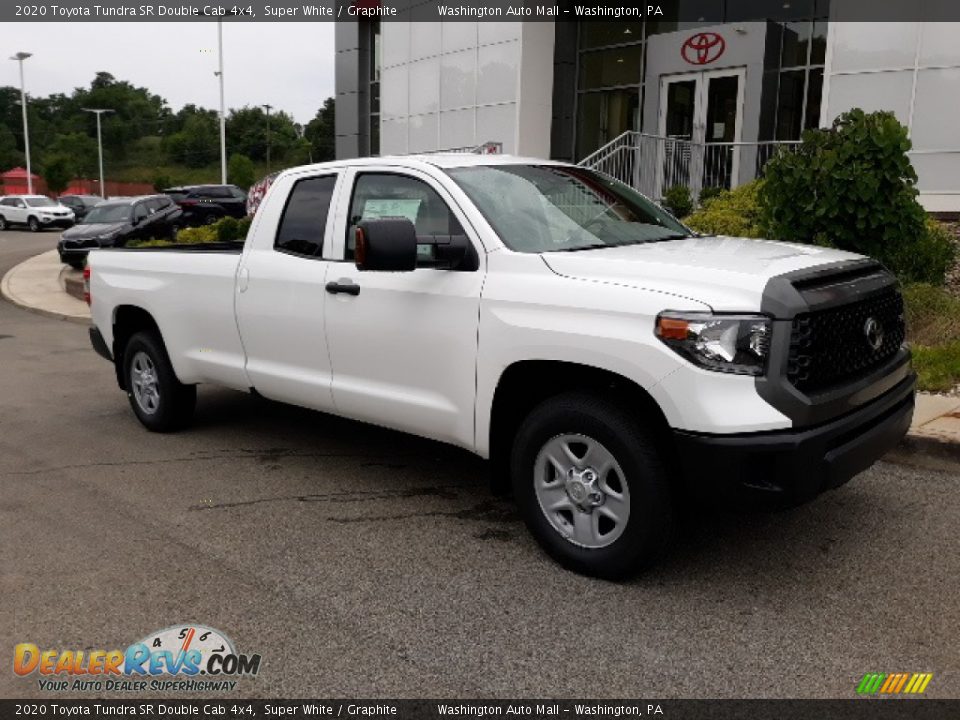 2020 Toyota Tundra SR Double Cab 4x4 Super White / Graphite Photo #25