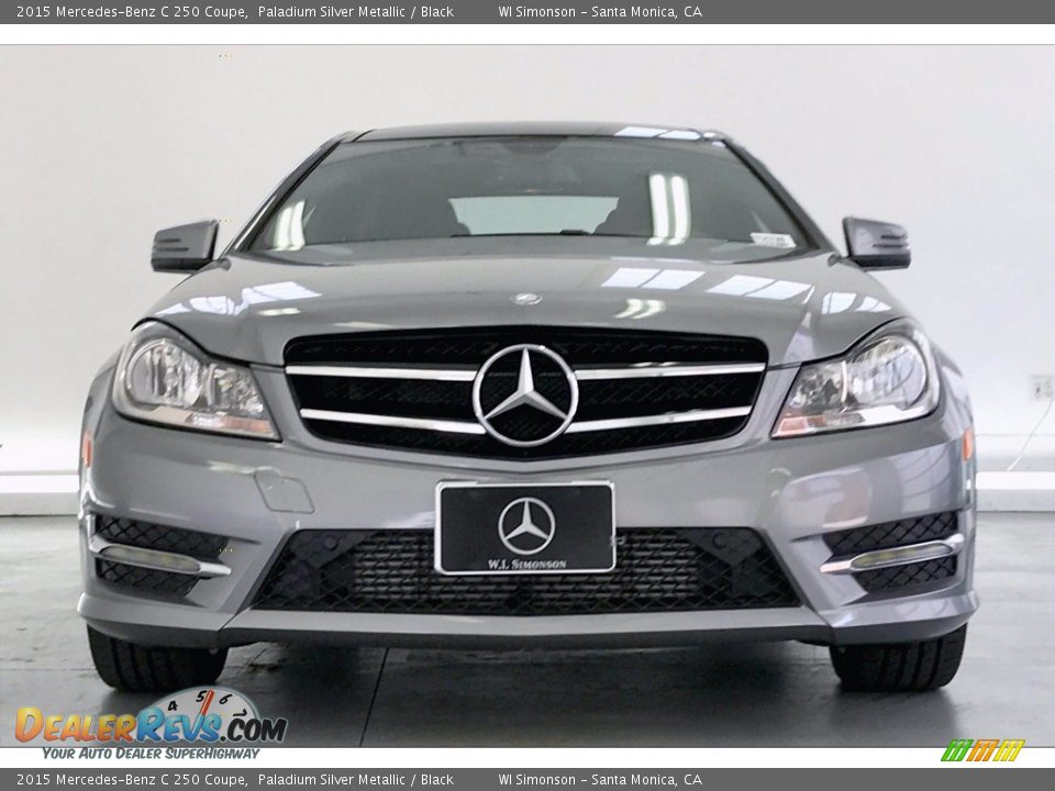 2015 Mercedes-Benz C 250 Coupe Paladium Silver Metallic / Black Photo #2