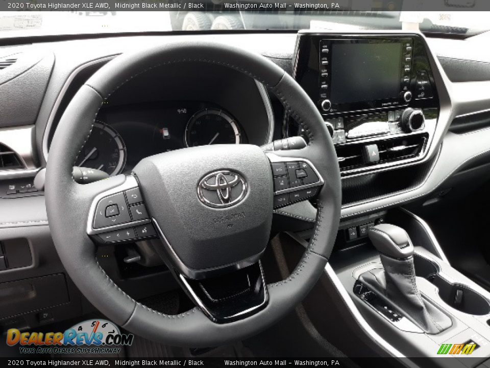 2020 Toyota Highlander XLE AWD Midnight Black Metallic / Black Photo #3