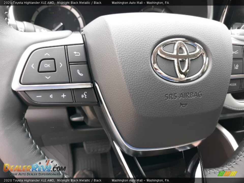 2020 Toyota Highlander XLE AWD Midnight Black Metallic / Black Photo #4