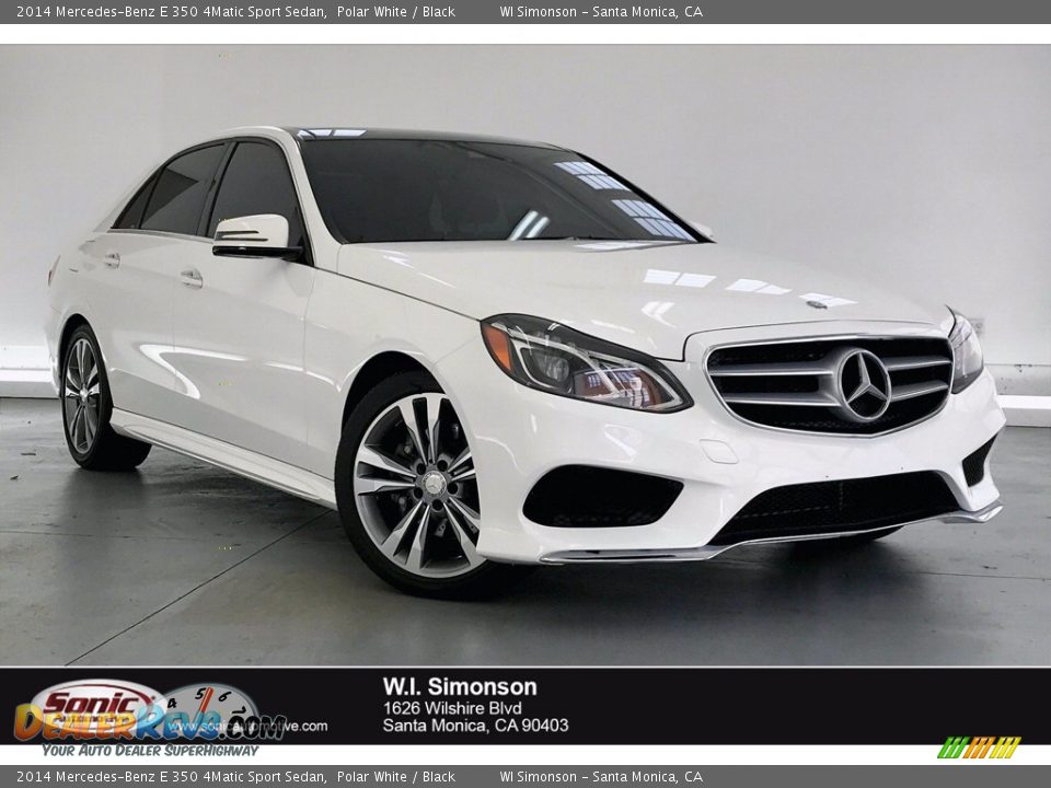 2014 Mercedes-Benz E 350 4Matic Sport Sedan Polar White / Black Photo #1