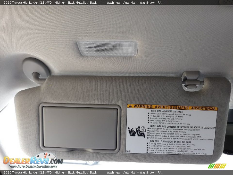 2020 Toyota Highlander XLE AWD Midnight Black Metallic / Black Photo #14