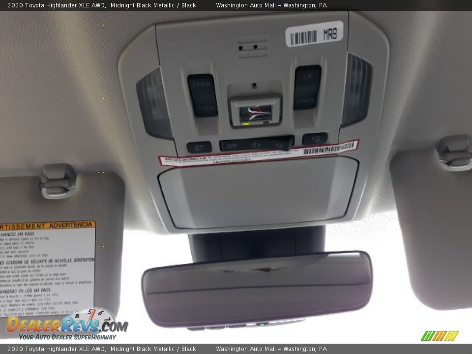 2020 Toyota Highlander XLE AWD Midnight Black Metallic / Black Photo #15