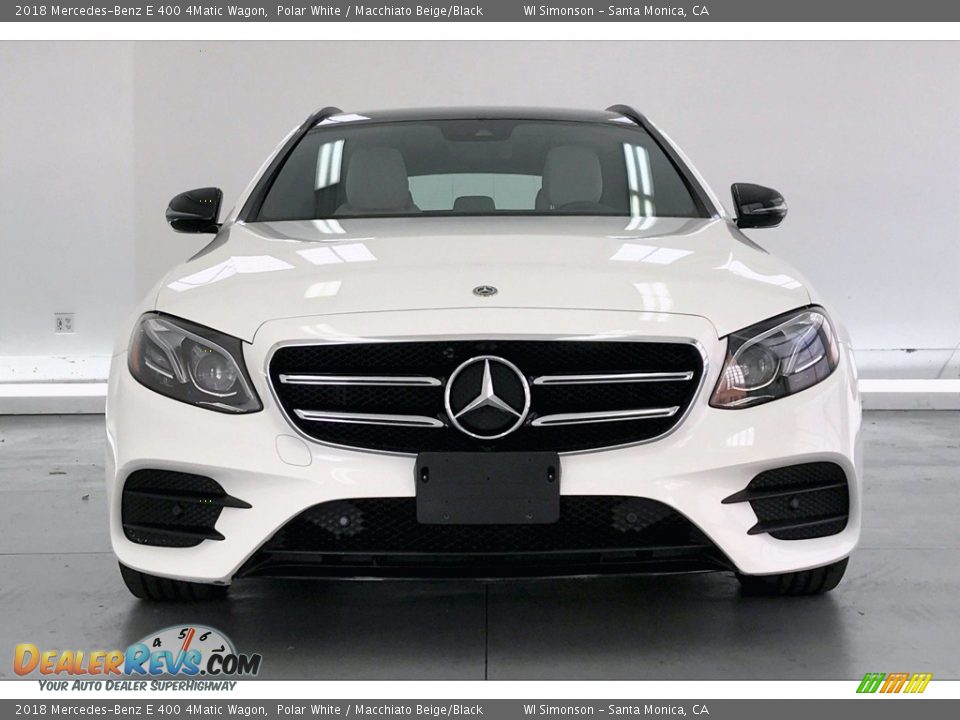 2018 Mercedes-Benz E 400 4Matic Wagon Polar White / Macchiato Beige/Black Photo #2