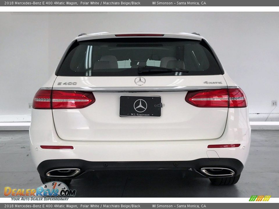 2018 Mercedes-Benz E 400 4Matic Wagon Polar White / Macchiato Beige/Black Photo #3