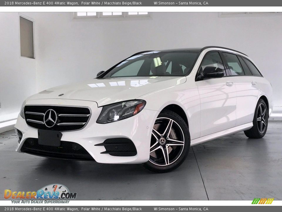 2018 Mercedes-Benz E 400 4Matic Wagon Polar White / Macchiato Beige/Black Photo #12