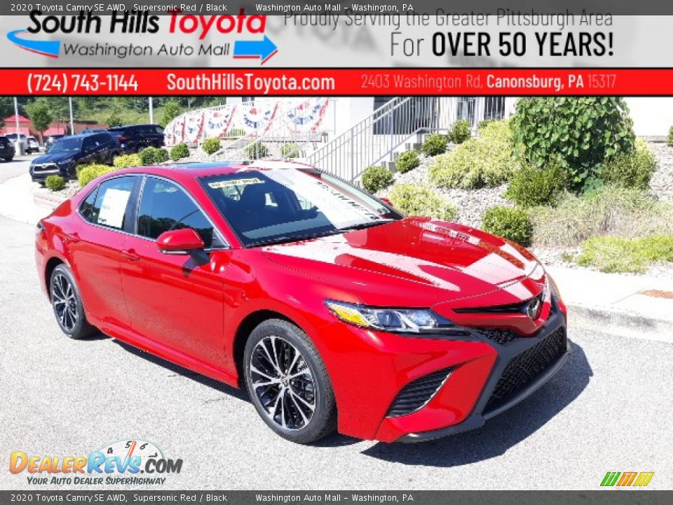 2020 Toyota Camry SE AWD Supersonic Red / Black Photo #1