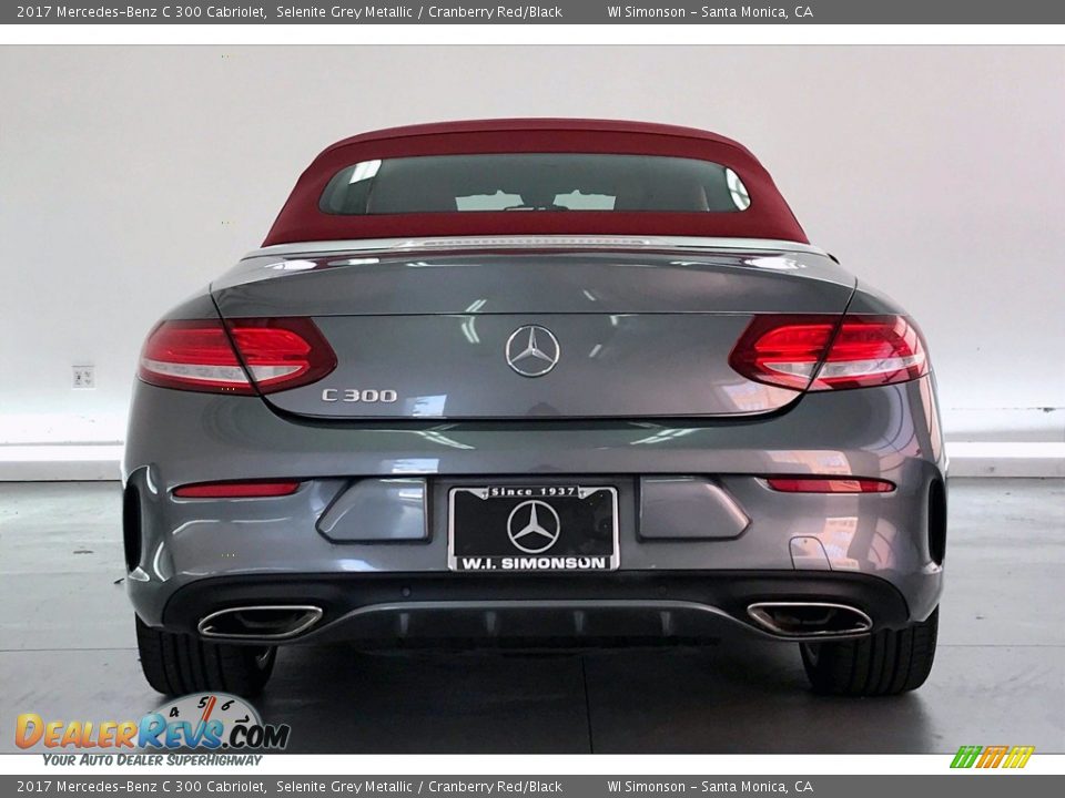 2017 Mercedes-Benz C 300 Cabriolet Selenite Grey Metallic / Cranberry Red/Black Photo #3