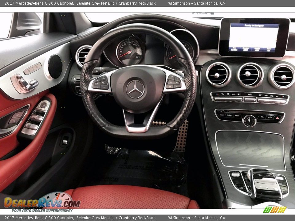 2017 Mercedes-Benz C 300 Cabriolet Selenite Grey Metallic / Cranberry Red/Black Photo #4