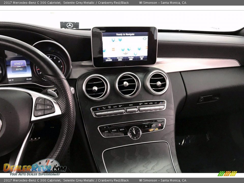 2017 Mercedes-Benz C 300 Cabriolet Selenite Grey Metallic / Cranberry Red/Black Photo #5