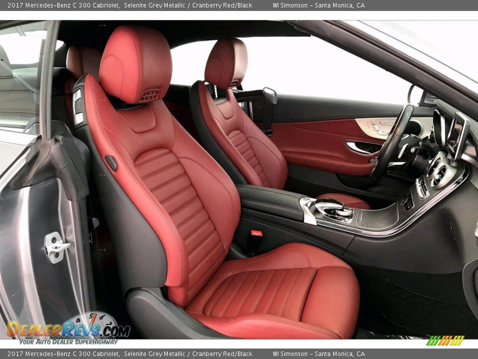 2017 Mercedes-Benz C 300 Cabriolet Selenite Grey Metallic / Cranberry Red/Black Photo #6