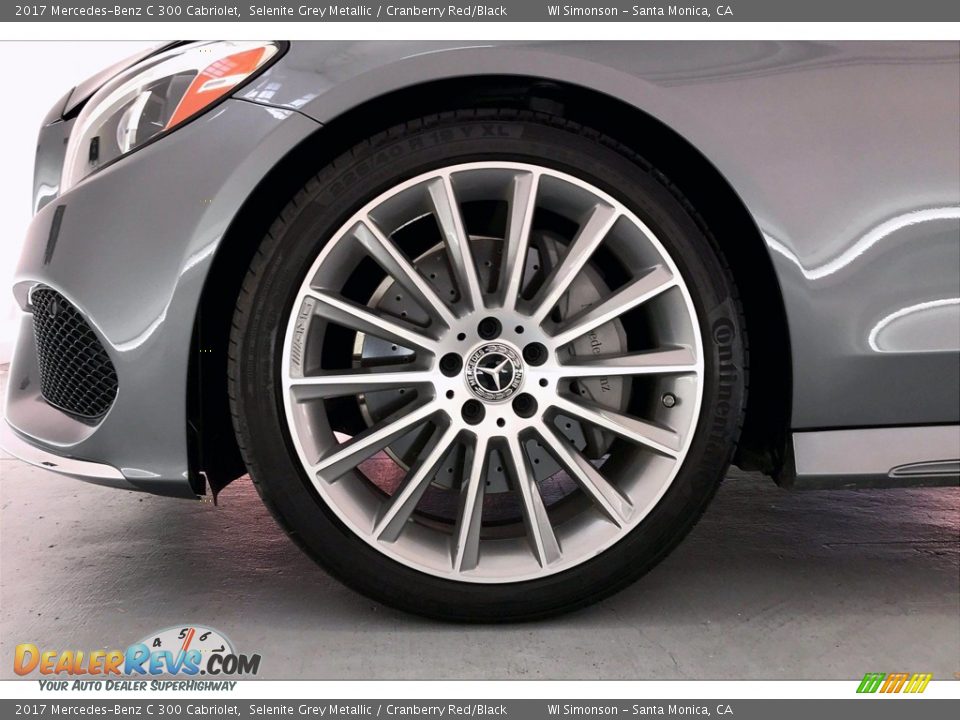 2017 Mercedes-Benz C 300 Cabriolet Selenite Grey Metallic / Cranberry Red/Black Photo #8