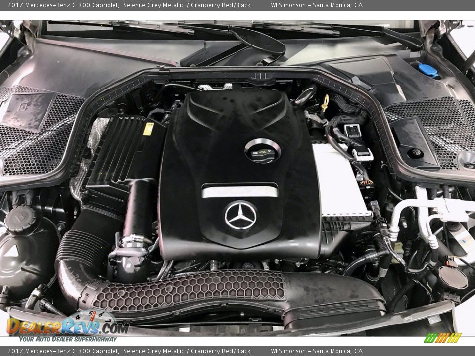 2017 Mercedes-Benz C 300 Cabriolet Selenite Grey Metallic / Cranberry Red/Black Photo #9