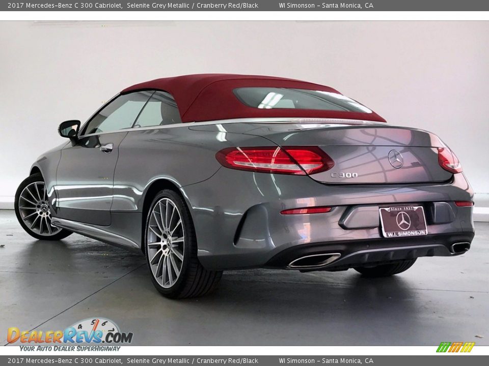 2017 Mercedes-Benz C 300 Cabriolet Selenite Grey Metallic / Cranberry Red/Black Photo #10