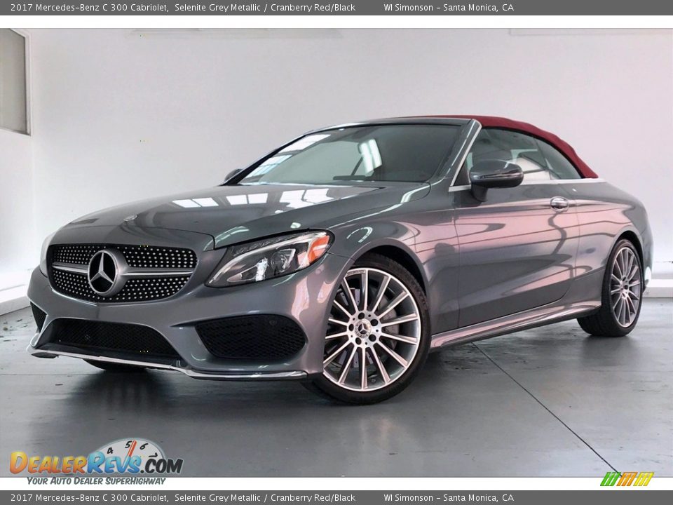 2017 Mercedes-Benz C 300 Cabriolet Selenite Grey Metallic / Cranberry Red/Black Photo #12