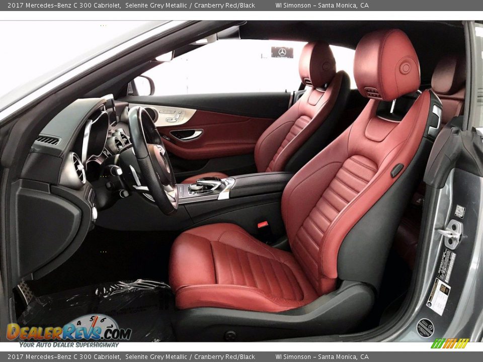 2017 Mercedes-Benz C 300 Cabriolet Selenite Grey Metallic / Cranberry Red/Black Photo #14