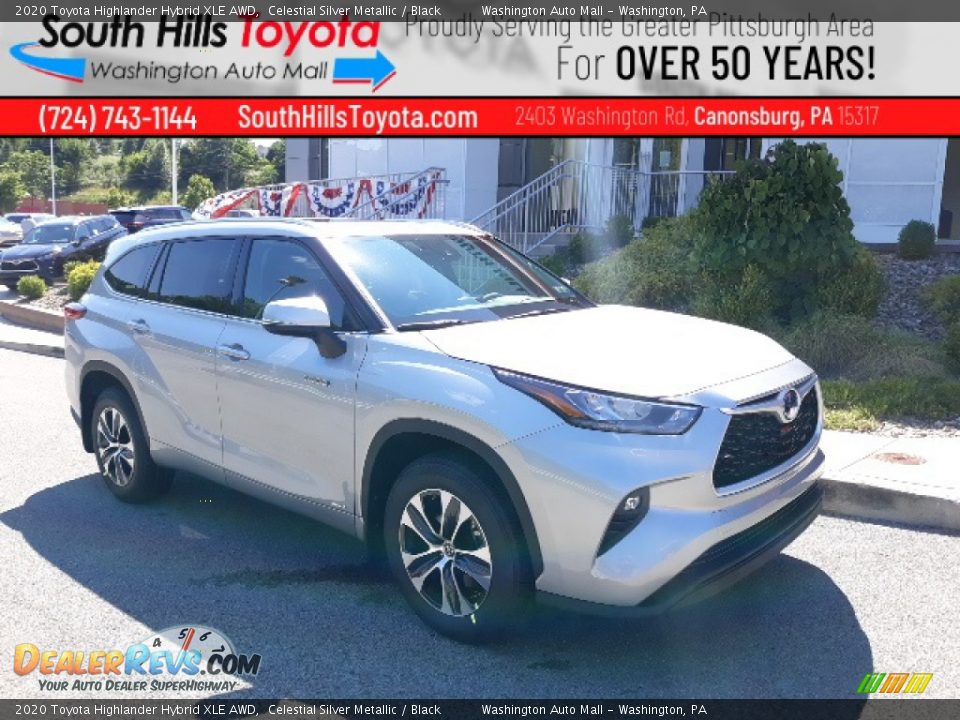 2020 Toyota Highlander Hybrid XLE AWD Celestial Silver Metallic / Black Photo #1