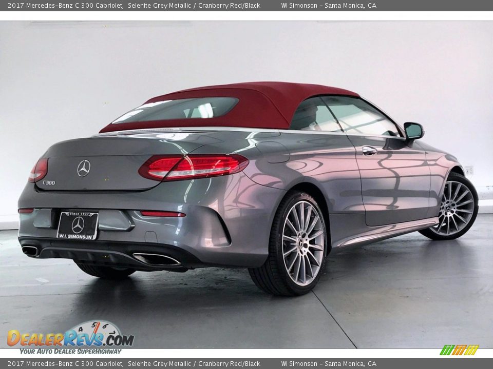 2017 Mercedes-Benz C 300 Cabriolet Selenite Grey Metallic / Cranberry Red/Black Photo #16