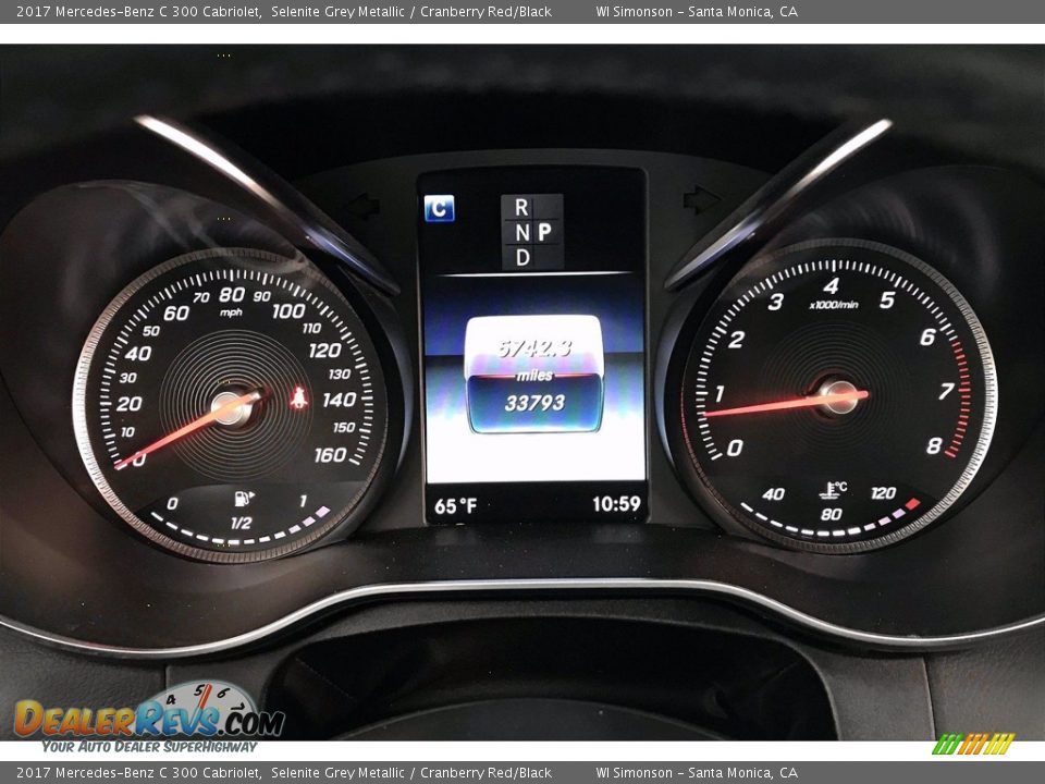 2017 Mercedes-Benz C 300 Cabriolet Selenite Grey Metallic / Cranberry Red/Black Photo #20