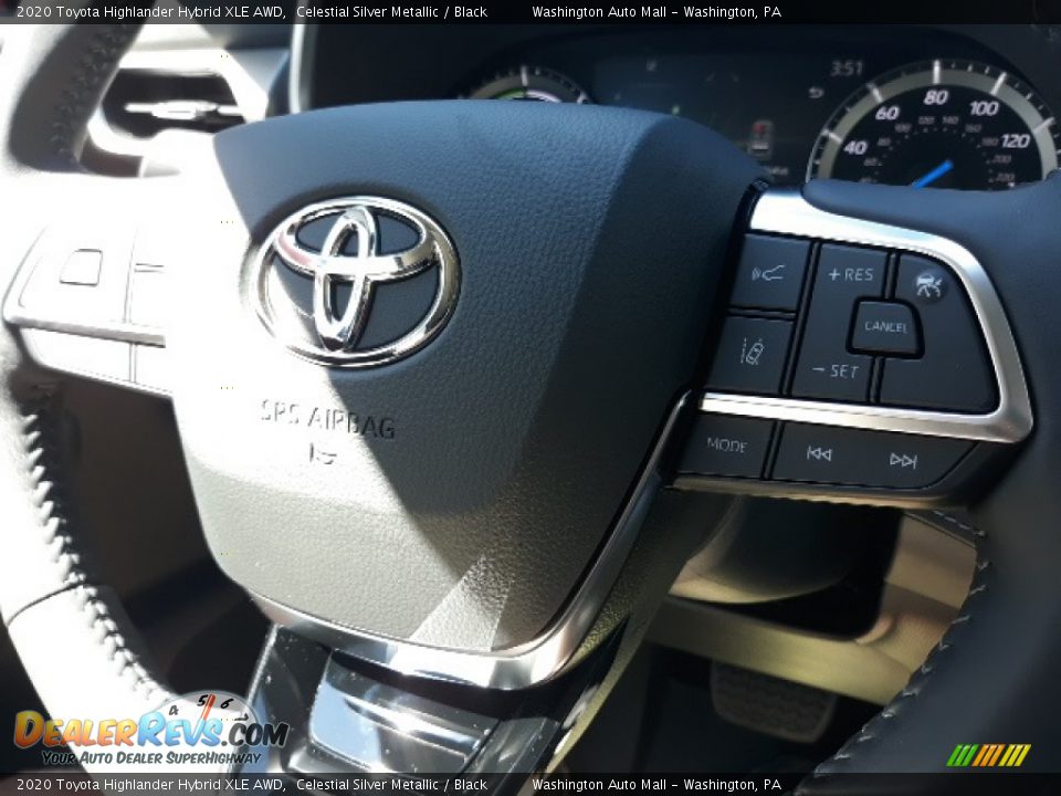 2020 Toyota Highlander Hybrid XLE AWD Celestial Silver Metallic / Black Photo #9